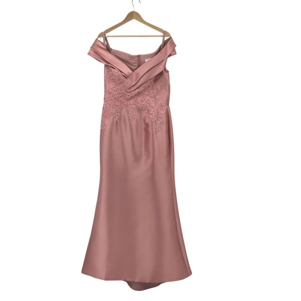 Gia Franco Column Glittering Long Dress Pink 14
